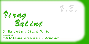 virag balint business card